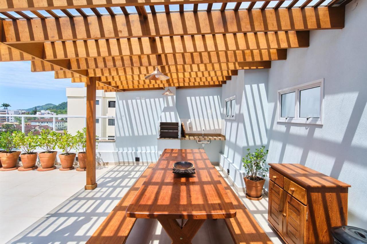 Orla Ubatuba 300 Metros - Ar Condicionado, Varanda Gourmet Bagian luar foto